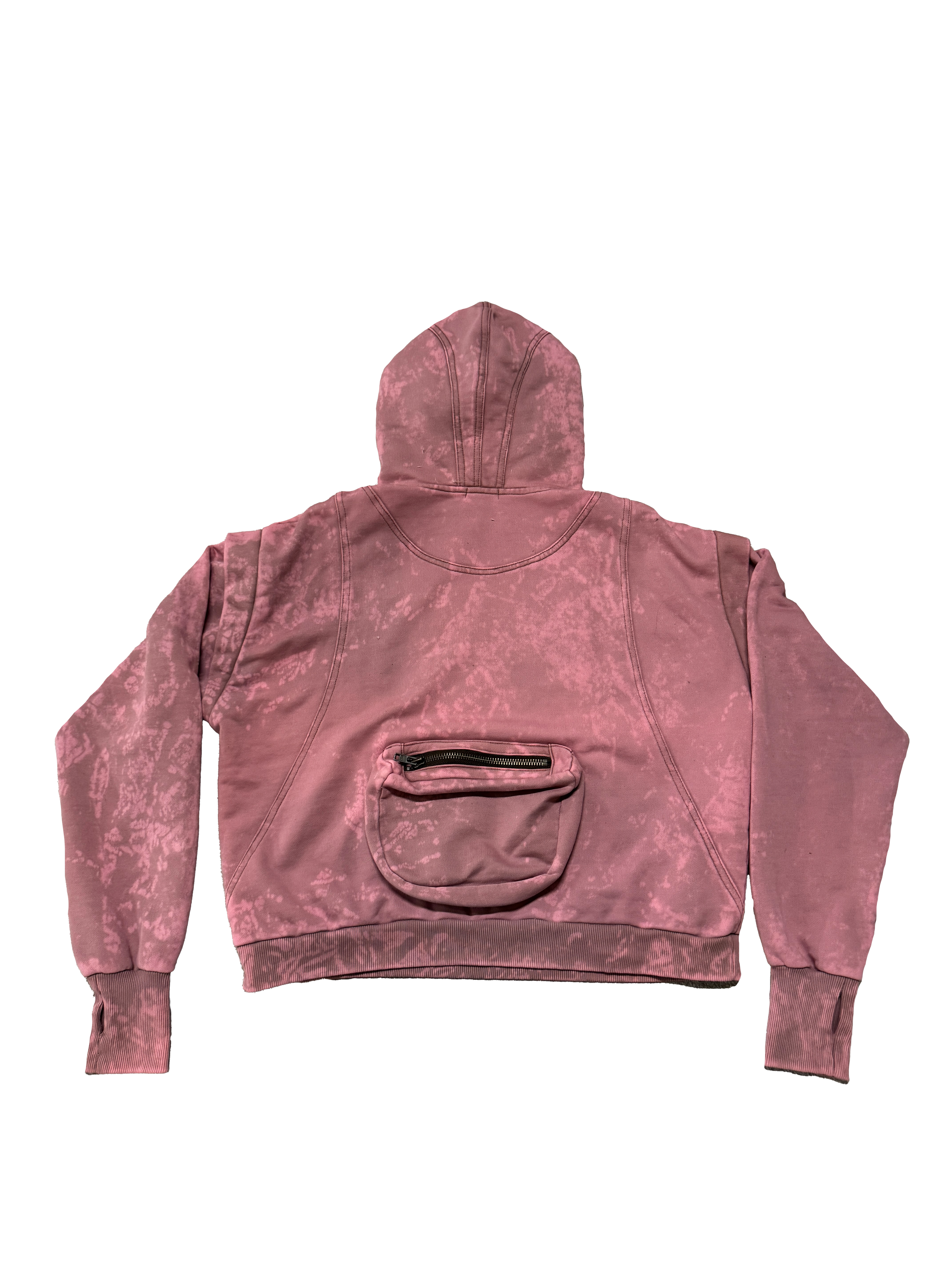 "SLENDER" LAYERED HOODIE - HARD DYED